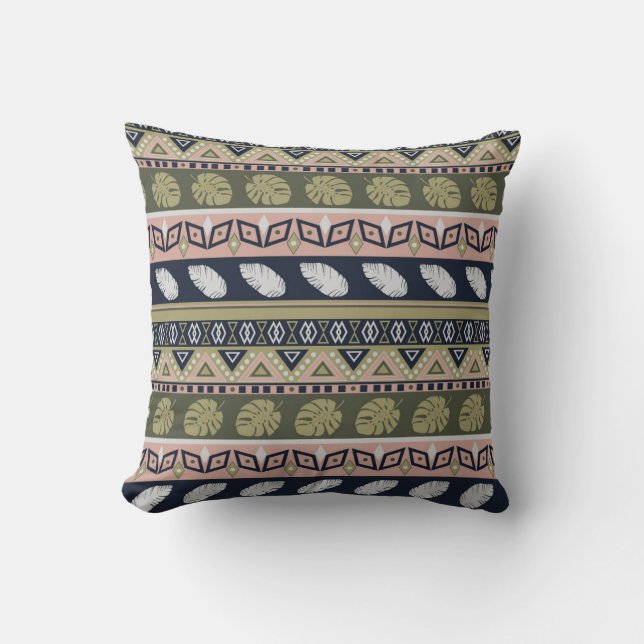 Coussin Eethno traditi abstraite et ornementale (Recto)