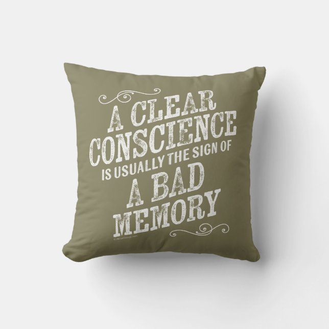 Coussin Effacer l'oreiller à lancer de conscience (Recto)