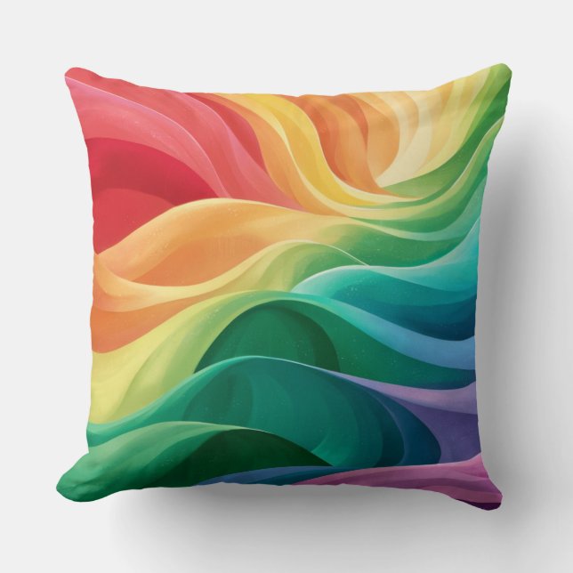 Coussin Effet de arc-en-ciel de couleur iridescente (Recto)