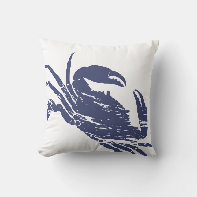 Coussin Effet de capture du crabe bleu Thème côtier (Recto)