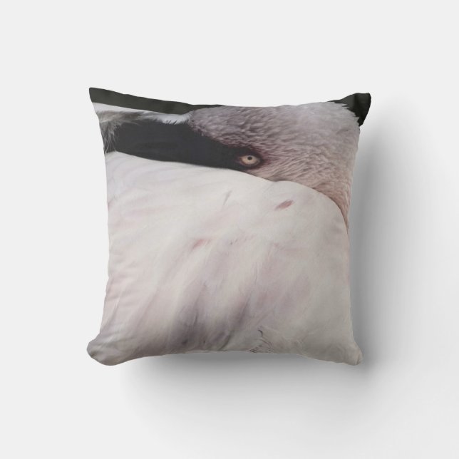 Coussin Effet de dessin de portrait de flamant rose Art (Recto)