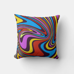 Coussin Effet de marbrage de peinture liquide Conflit déco