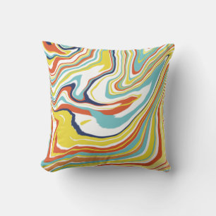Coussin Effet de marbre d'art Abstrait moderne