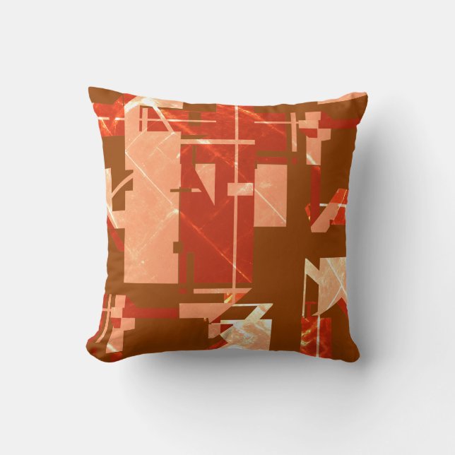 Coussin Effet de rouille de cuivre sur la couleur de rouil (Recto)