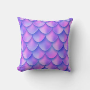Coussin Effet de texture de feuille de queue de sirène de