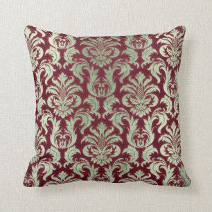 Coussin Effet vert en bon état de velours de cottage de