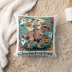 Coussin Éffrayant Dino Rider - Squelette sur Mummy T-Rex