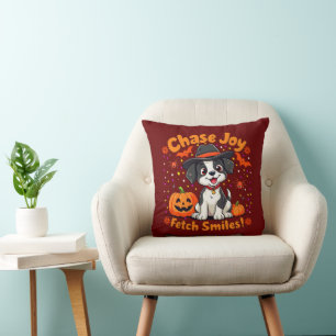 Coussin Éffrayant Dog Art : Retrouvez Halloween Joy & Smil