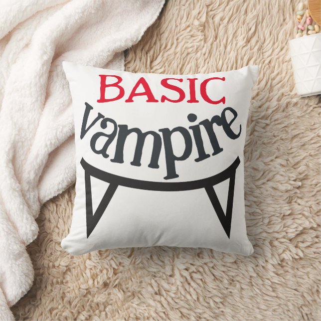 Coussin Éffrayant Happy Halloween party dents de vampire b (Couverture)