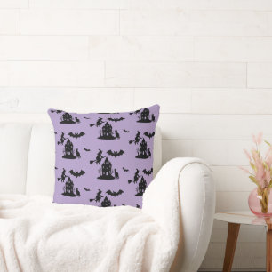 Coussin Éffrayant Hauné Maison & Sorcière Silhouette