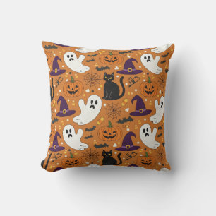 Coussin Éffrayant mais mignon Halloween amis Motif Cushion
