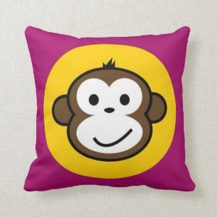 coussin effronté de singe mauve-clair