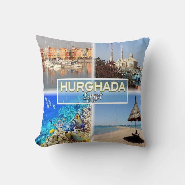 Coussin EG Égypte - Hurghada - mer rouge - (Recto)