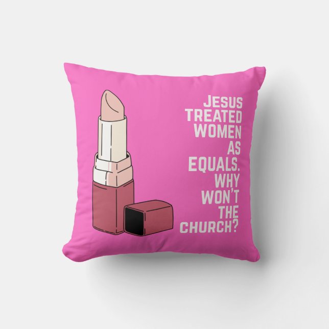 Coussin Égalité dans ses yeux - Chauffon décoratif chrétie (Recto)