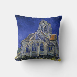 Coussin Église à Auvers par Van Gogh Peinture Art