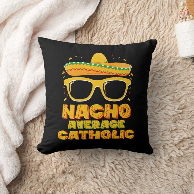 Coussin Église catholique moyenne nacho Cinco De Mayo (Couverture)