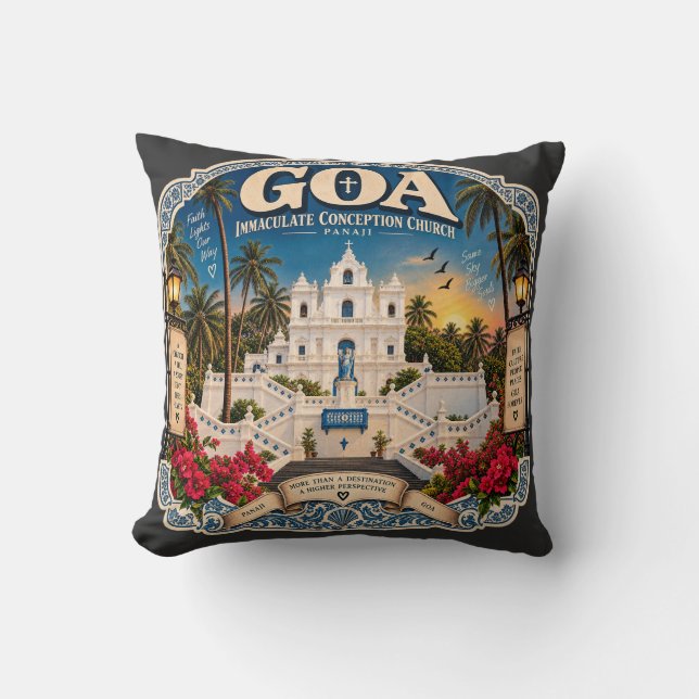 Coussin Église de l'Immaculée Conception de Goa Panaji – V (Recto)