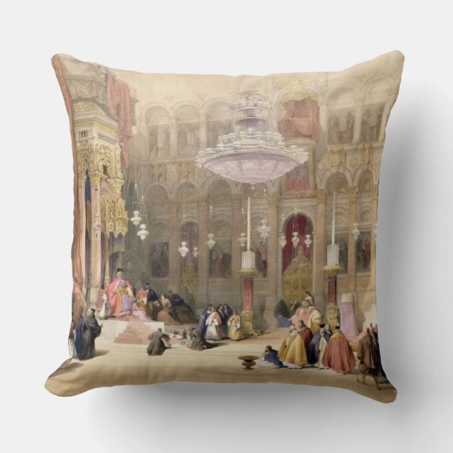 Coussin Église grecque de la tombe sainte, Jérusalem, avr. (Recto)