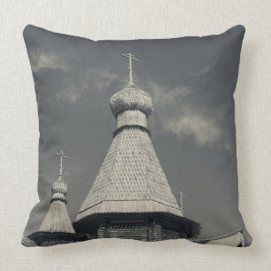 Coussin Église orthodoxe russe traditionnelle en bois