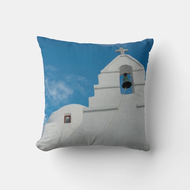 Coussin Église typique blanchie à la chaux (Recto)