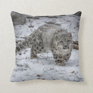 Coussin Égrappage de CUB de léopard de neige