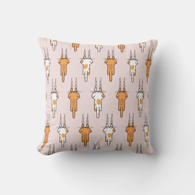 Coussin Égratignure de chat sans couture motif (Recto)