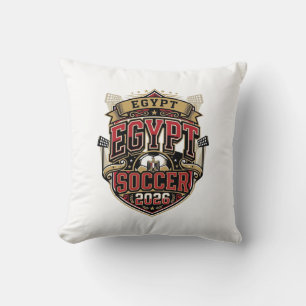 Coussin Égypte Football 2026 Football Gras Pays Typographi