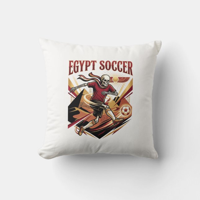 Coussin Égypte Football Squelette Attaquant Nations Premiu (Recto)