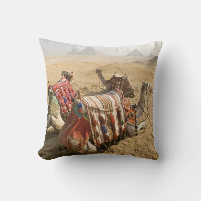Coussin Égypte, Le Caire. Chameaux au repos (Recto)