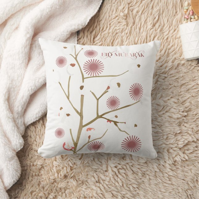 Coussin Eid Moubarak Esthétique feuille Soleil Flamme Élém (Couverture)