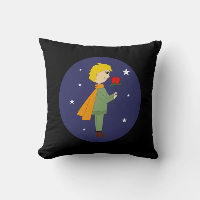 Coussin El principito admirando su rosa (Recto)