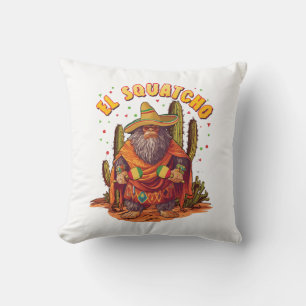 Coussin El Squatcho Bigfoot avec Maraca, Sombrero et Ponc