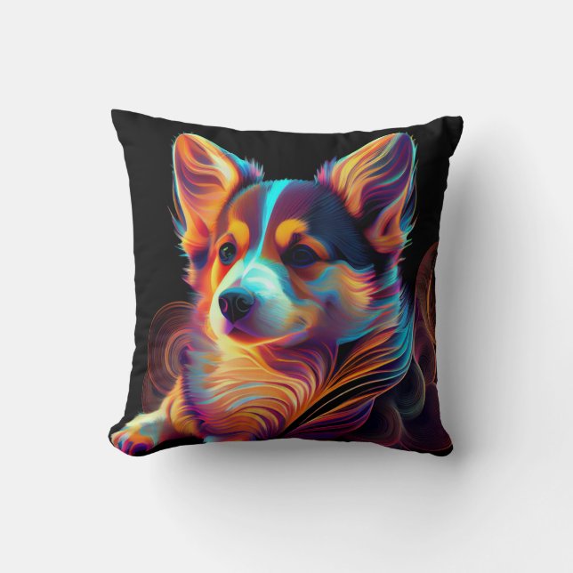 Coussin "Electric Lady" Corgi Pillow (Recto)