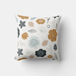 Coussin Élégance botanique minimaliste de style côtier chi