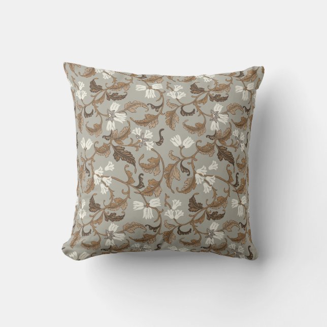 Coussin Élégance botanique vintage (Recto)