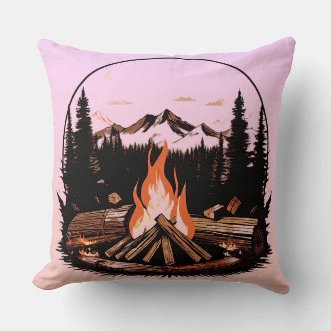 Coussin Élégance de feu (Recto)