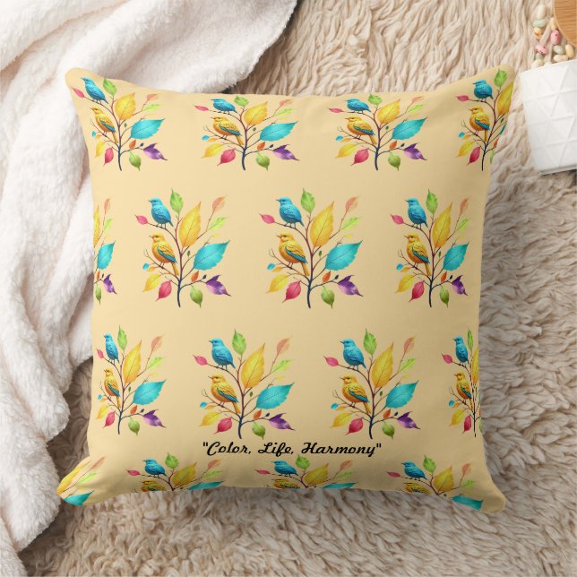 Coussin "Élégance de la nature vibrante" (Couverture)