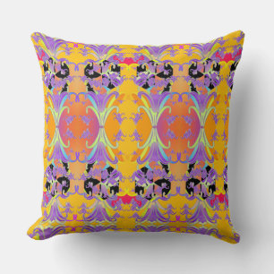 Coussin Élégance des lys violets