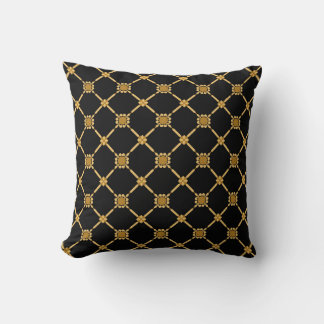 Coussin Élégance du treillis doré