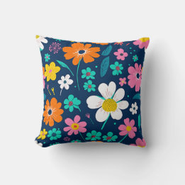 Coussin Élégance en fleur - Floral vibrant
