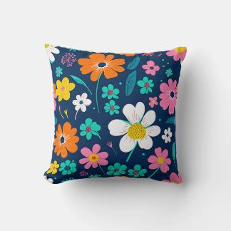 Coussin Élégance en fleur - Floral vibrant