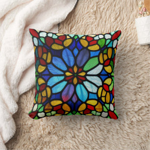 Coussin Élégance en verre floral