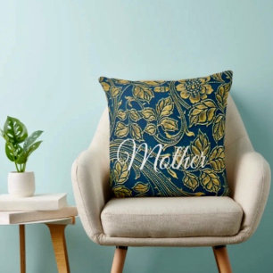 Coussin Élégance Fleur Dorée