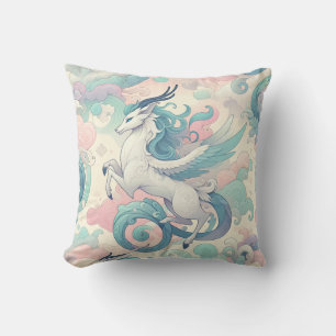 Coussin Élégance mystique : Pastel Kirin Whispers