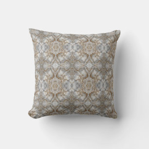 Coussin "Élégance opulente : Marbre doré