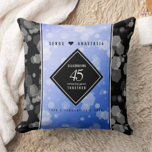 Coussin Élégant 45e anniversaire de Mariage Sapphire
