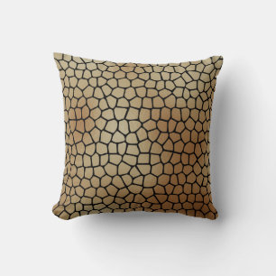 Coussin Élégant Abstrait de carreaux d'or mosaïque Motif