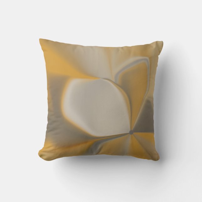 Coussin Élégant Abstrait jaune Pétale blanc Corner Floral (Recto)