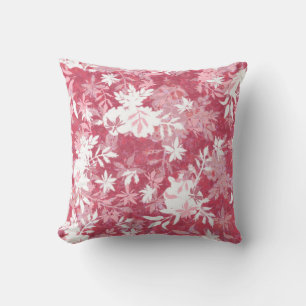 Coussin Élégant Abstrait rose bordeaux Marigold Floral