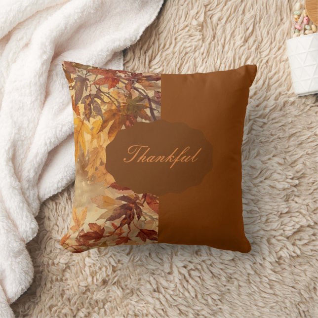 Coussin Élégant,Action de grâce, Feuilles d'automne,Rustiq (Couverture)